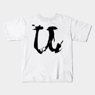 Dark and Gritty letter U from the alphabet Kids T-Shirt